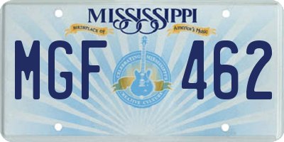 MS license plate MGF462