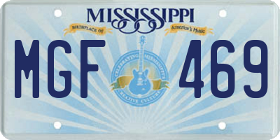 MS license plate MGF469