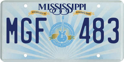 MS license plate MGF483