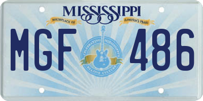MS license plate MGF486