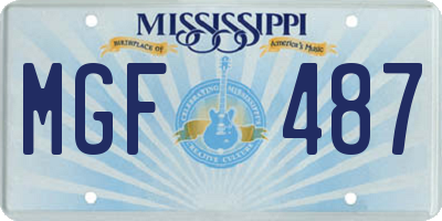 MS license plate MGF487