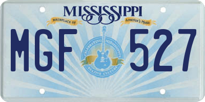MS license plate MGF527