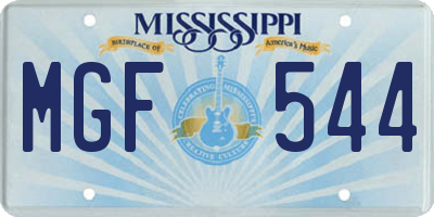 MS license plate MGF544
