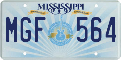 MS license plate MGF564