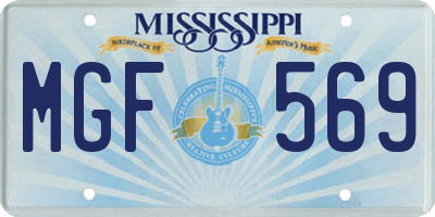 MS license plate MGF569