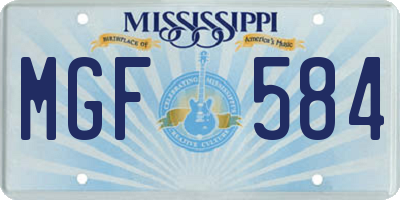MS license plate MGF584
