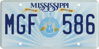 MS license plate MGF586