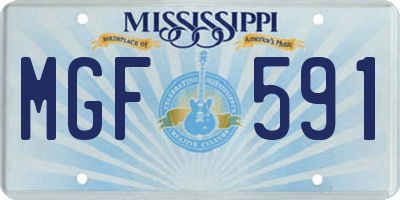 MS license plate MGF591