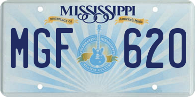 MS license plate MGF620