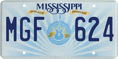 MS license plate MGF624