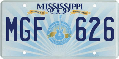 MS license plate MGF626