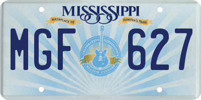 MS license plate MGF627