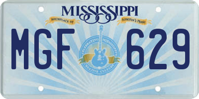 MS license plate MGF629