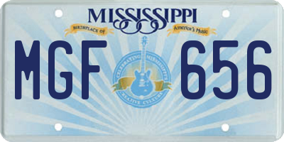 MS license plate MGF656