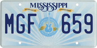 MS license plate MGF659