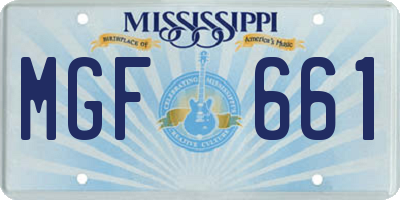 MS license plate MGF661