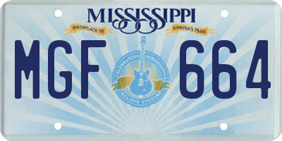 MS license plate MGF664