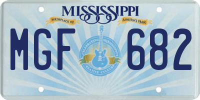 MS license plate MGF682