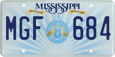 MS license plate MGF684