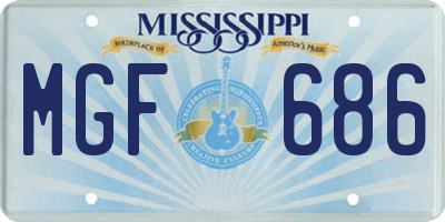 MS license plate MGF686