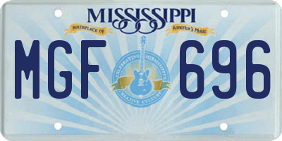 MS license plate MGF696