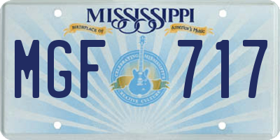 MS license plate MGF717