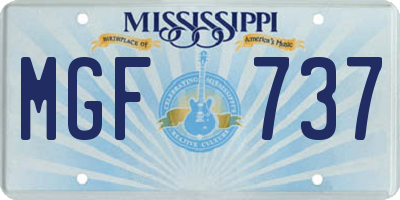 MS license plate MGF737