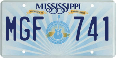 MS license plate MGF741
