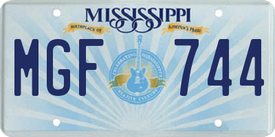 MS license plate MGF744