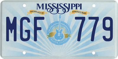 MS license plate MGF779