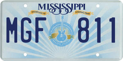 MS license plate MGF811