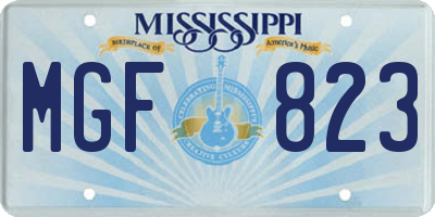 MS license plate MGF823