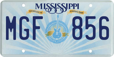 MS license plate MGF856