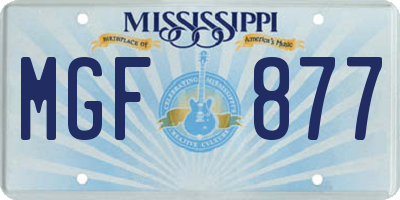 MS license plate MGF877