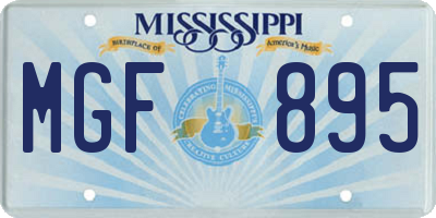 MS license plate MGF895