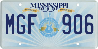 MS license plate MGF906