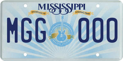 MS license plate MGG000
