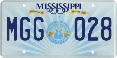 MS license plate MGG028