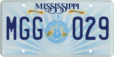MS license plate MGG029