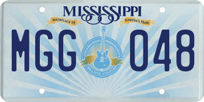 MS license plate MGG048
