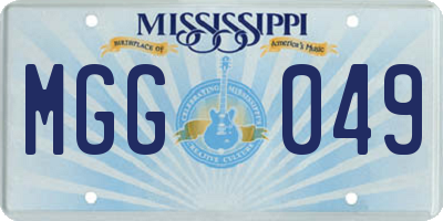 MS license plate MGG049