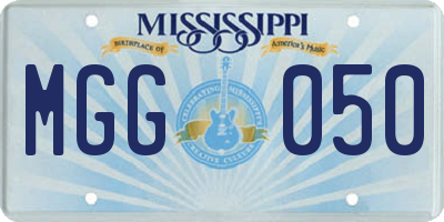 MS license plate MGG050