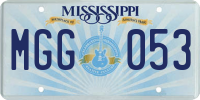 MS license plate MGG053