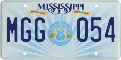 MS license plate MGG054