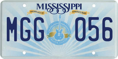 MS license plate MGG056