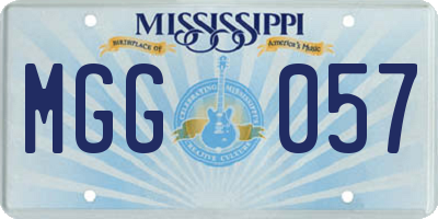 MS license plate MGG057