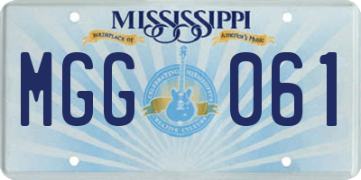 MS license plate MGG061