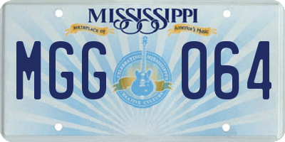 MS license plate MGG064