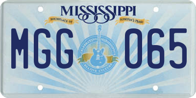 MS license plate MGG065
