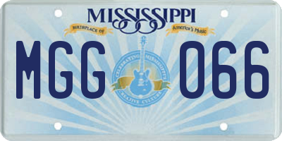 MS license plate MGG066
